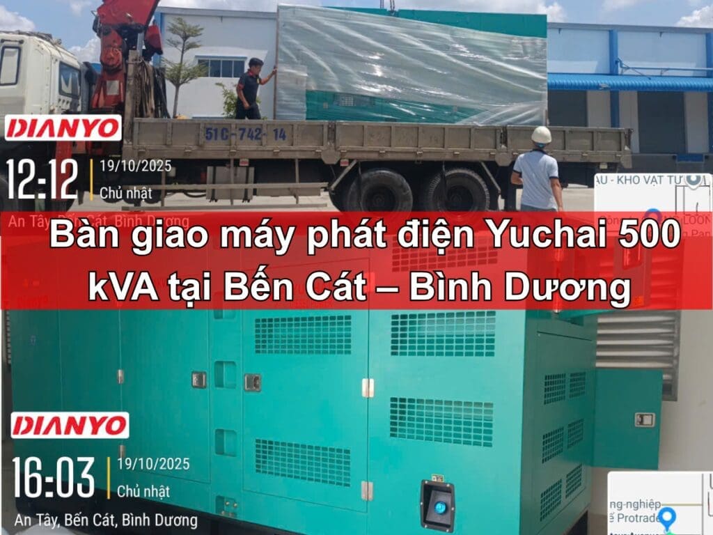 DỰ ÁN BÀN GIAO MÁY PHÁT ĐIỆN YUCHAI 500 kVA TẠI BẾN CÁT – BÌNH DƯƠNG
