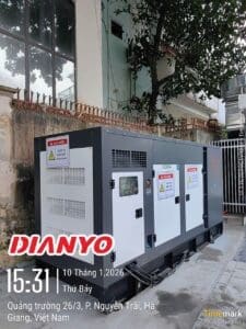 Bàn Giao và Lắp Đặt Máy Phát Điện DIANYO 313kVA Cho Dự Án Khách Sạn Tại Hà Giang, Tỉnh Tuyên Quang